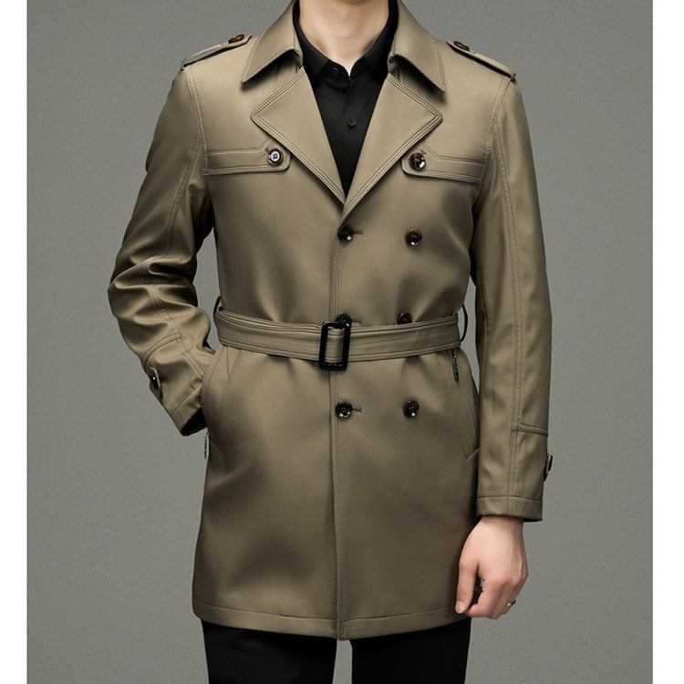 🎁Men's Double Breasted Windbreaker Jacket