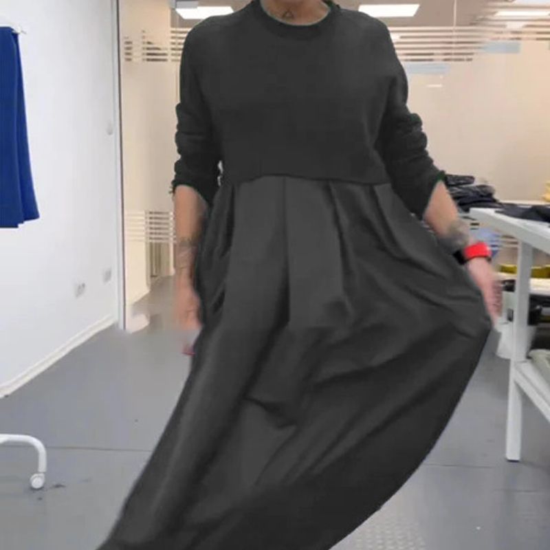 🍁50% off hot sale🔥Women’s Casual Round-neck Long-sleeve Dress