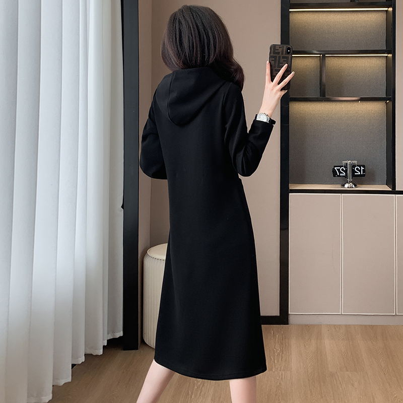💖[Gift For Women] Women's Long Sleeve Hooded Pockets Sweatshirt Dress