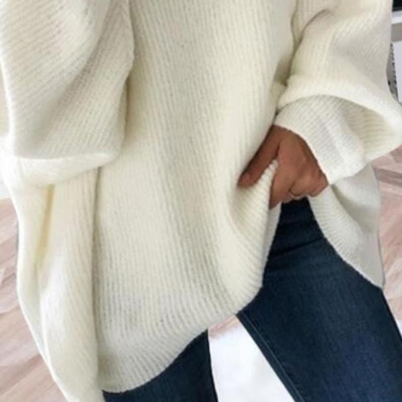 🌸Women’s Oversized Turtleneck Solid Color Knit Sweater