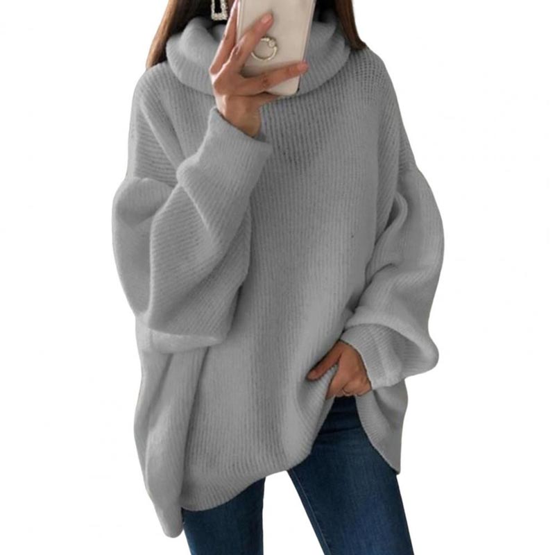 🌸Women’s Oversized Turtleneck Solid Color Knit Sweater
