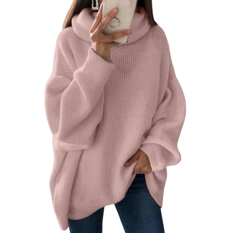 🌸Women’s Oversized Turtleneck Solid Color Knit Sweater
