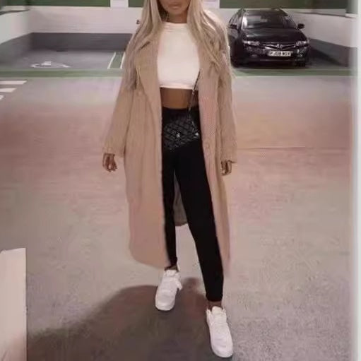 🍁Hot Sale🔥 Women's Long Faux Fleece Warm Cardigan Coat