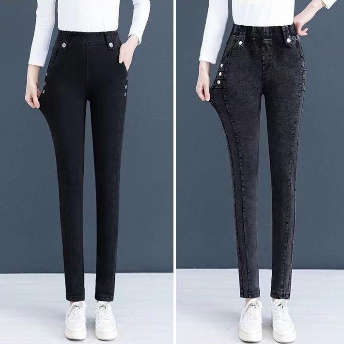 🔥Nice Gift🔥Elastic Warm Plush Skinny Jeans for Women