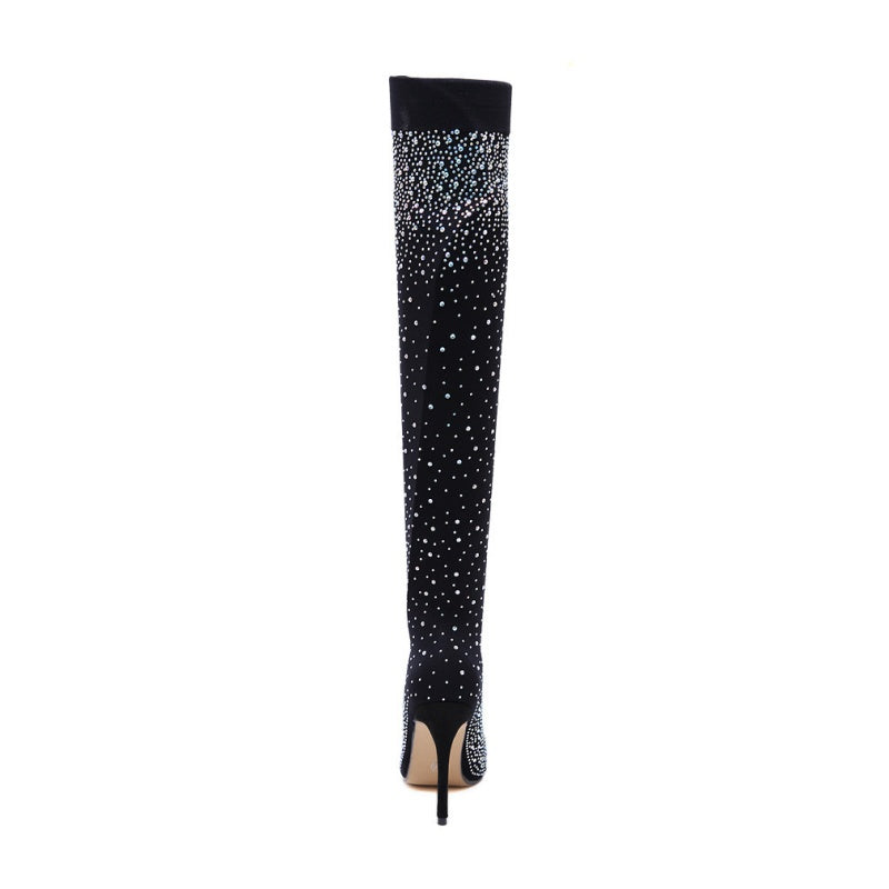 🎉Hot Sale 50% Off🎉 Women’s Sparkly Faux Diamonds Over-the-Knee Boots👠