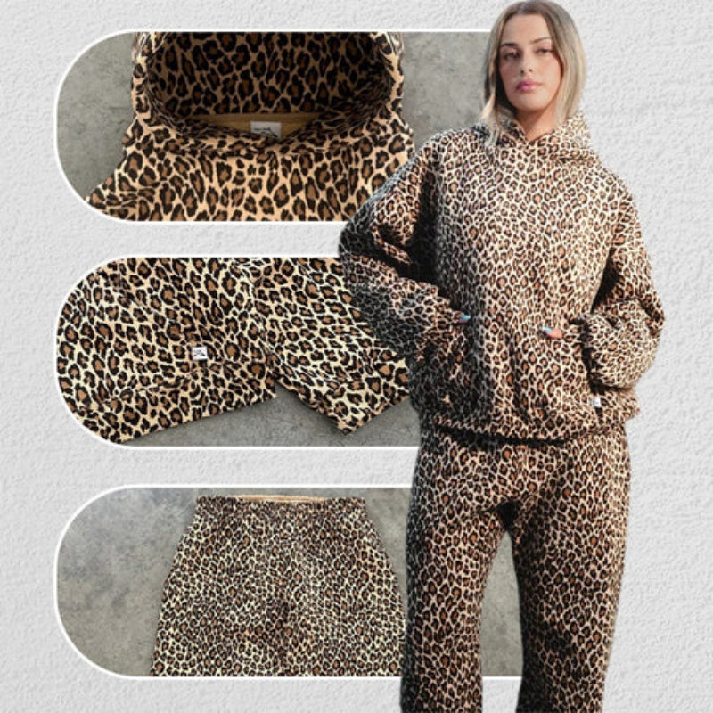 🔥HOT SALE 50% OFF🔥 Stylish Leopard Print Top & Pants Set