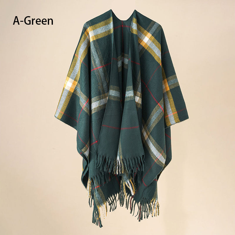 🔥Hot New Arrivals🔥 Women's Elegant Fringed Poncho Shawl Wrap