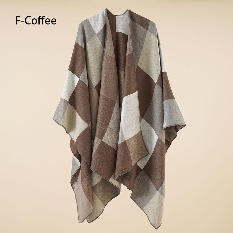 🔥Hot New Arrivals🔥 Women's Elegant Fringed Poncho Shawl Wrap