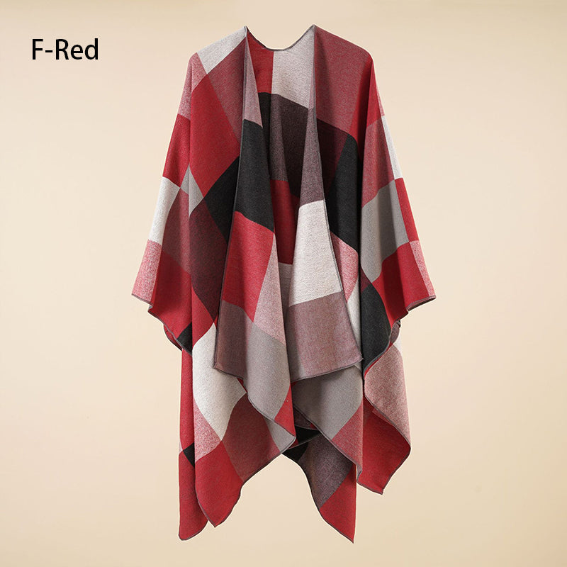 🔥Hot New Arrivals🔥 Women's Elegant Fringed Poncho Shawl Wrap