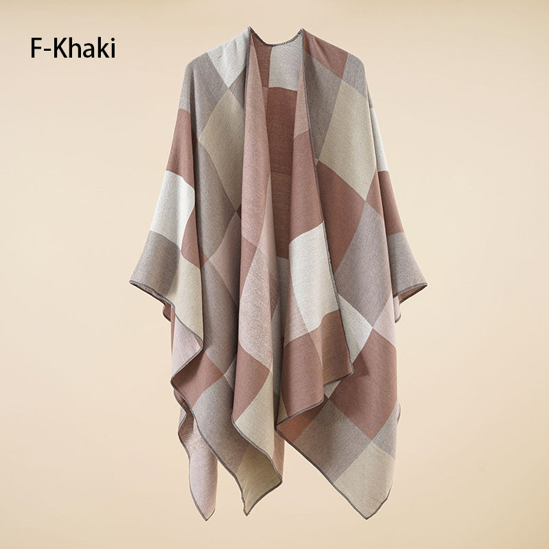 🔥Hot New Arrivals🔥 Women's Elegant Fringed Poncho Shawl Wrap