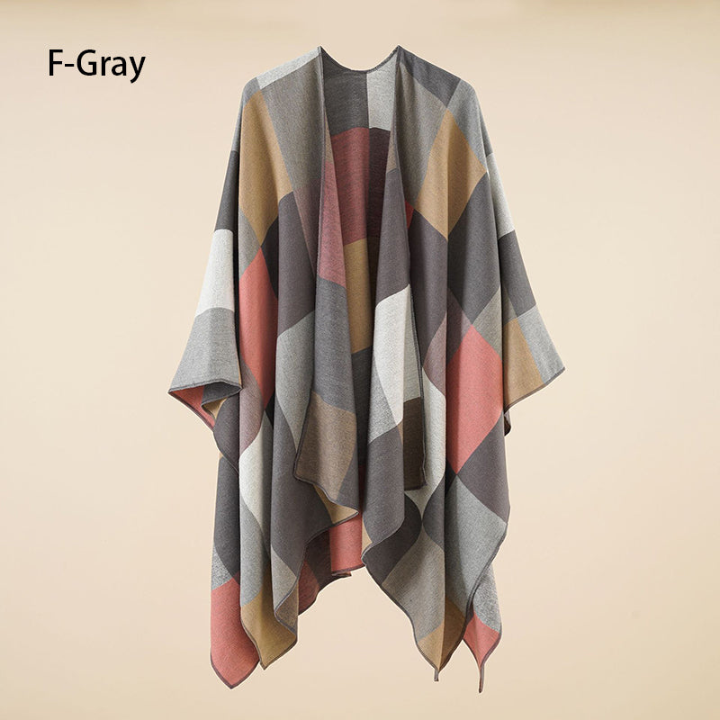 🔥Hot New Arrivals🔥 Women's Elegant Fringed Poncho Shawl Wrap