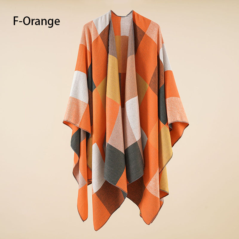 🔥Hot New Arrivals🔥 Women's Elegant Fringed Poncho Shawl Wrap