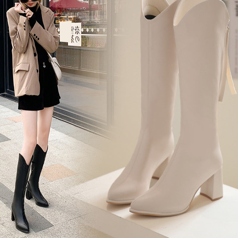 🔥HOT SALE 50% OFF🔥 Women's Elegant Chunky Heel Pointed Toe Boots