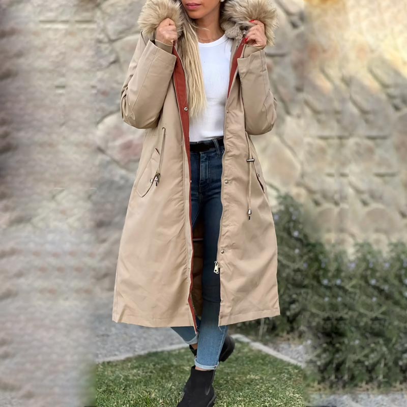 🍁❄️Women's Winter Hooded Furry Collar Casual Parka Coat 🥰The best gift of all 🥰