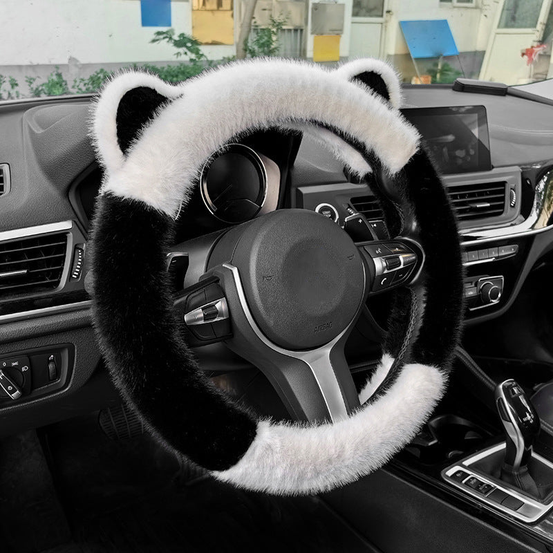 🎁Universal Non-slip Soft Cute Cat Ears Plush Steering Wheel Cover