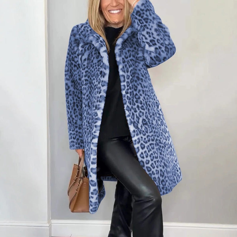🎉Winter Hot Sale 50% Off🌹Women's Leopard Print Mid-Length Jacket