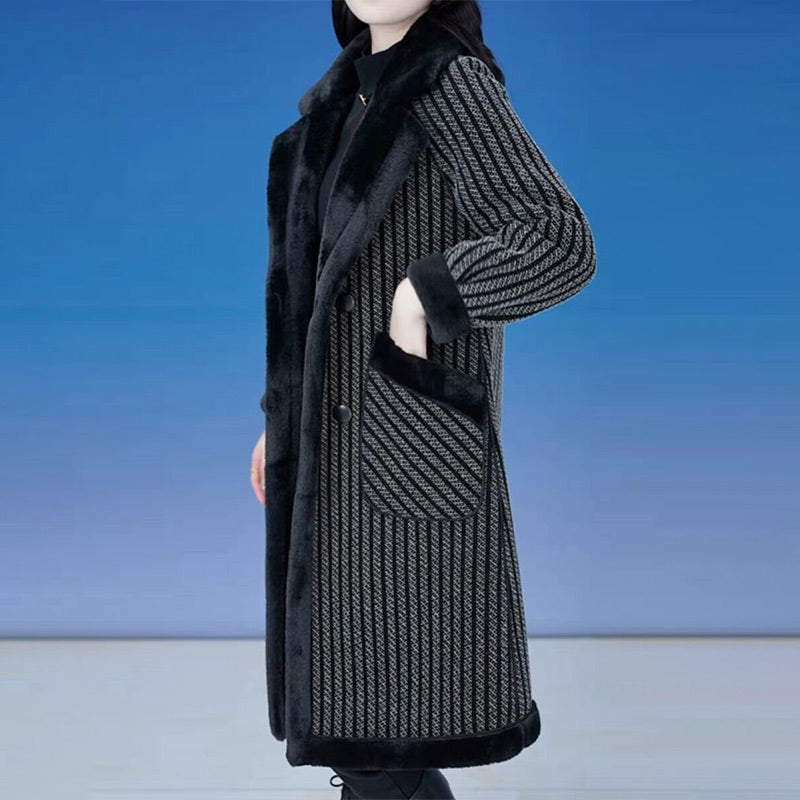 ❄️Winter Specials❄️ 50%OFF Women's Double Breasted Overcoat with Plush Lining