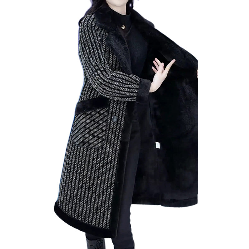 ❄️Winter Specials❄️ 50%OFF Women's Double Breasted Overcoat with Plush Lining