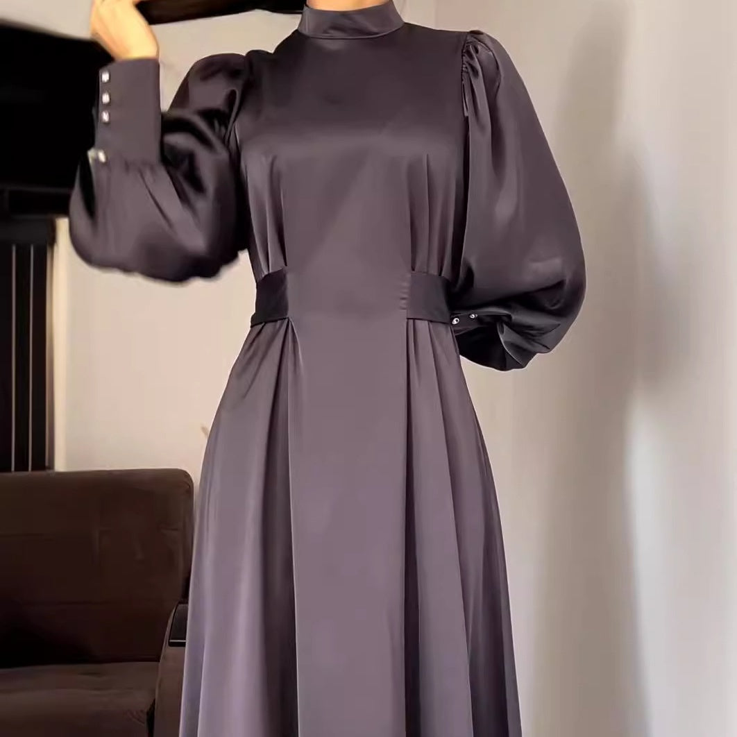 🔥Hot Sale 50% off🔥 Women's Long Sleeve Tie Waist Pleated Dress