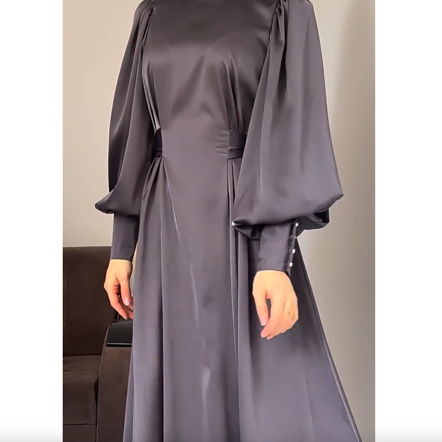 🔥Hot Sale 50% off🔥 Women's Long Sleeve Tie Waist Pleated Dress