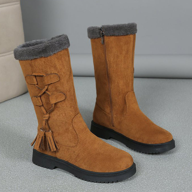 👢Women's Warm Mid-Calf Boots with Side Zipper