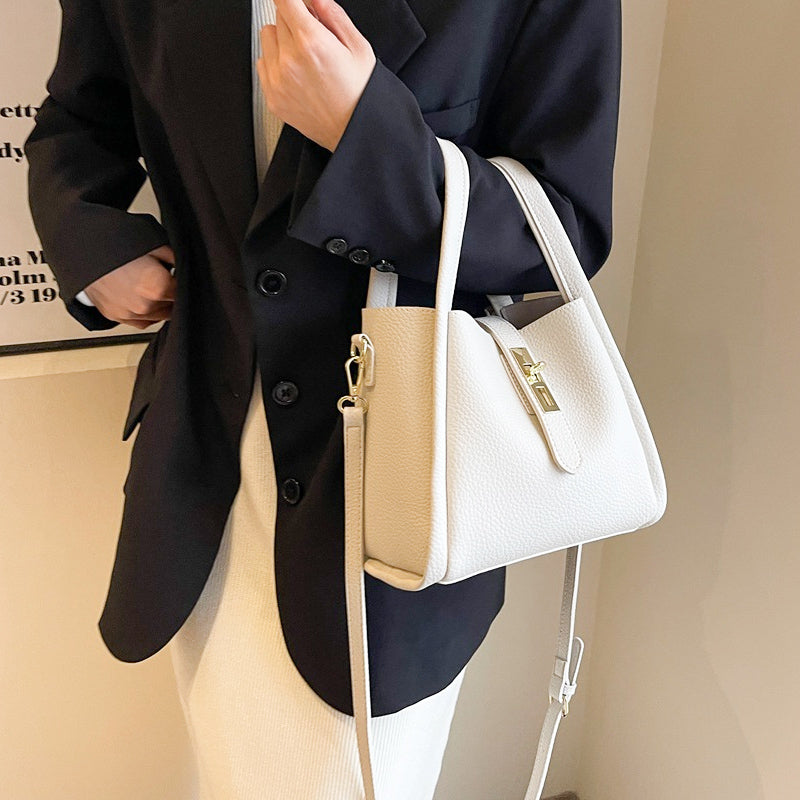 💖Women's Large Capacity Faux Leather Bucket Bag