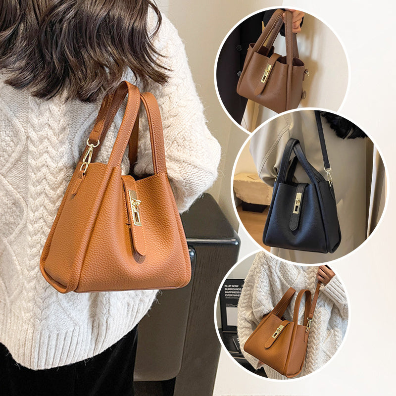 💖Women's Large Capacity Faux Leather Bucket Bag