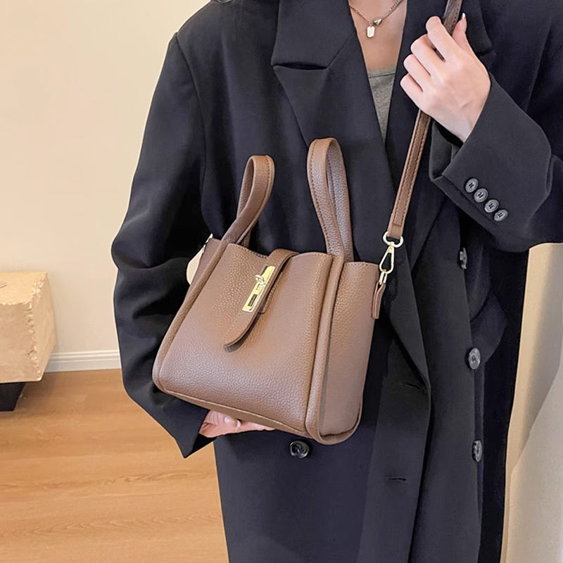 💖Women's Large Capacity Faux Leather Bucket Bag