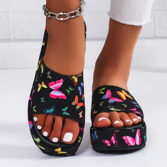 Non-slip, Sweat-Absorbing Platform Slippers