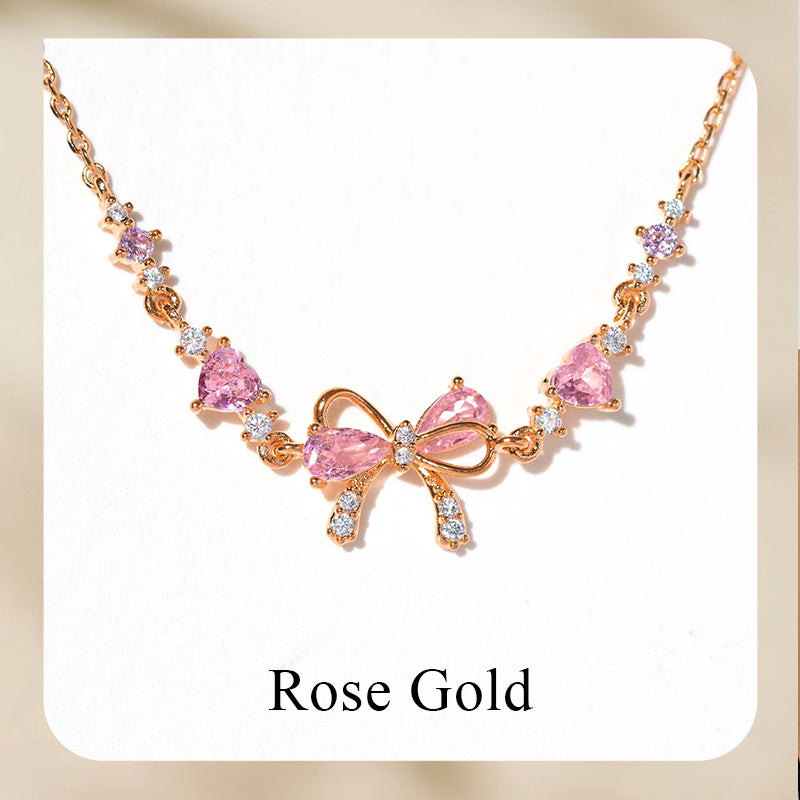 Women’s Delicate Pink Bow Bracelet