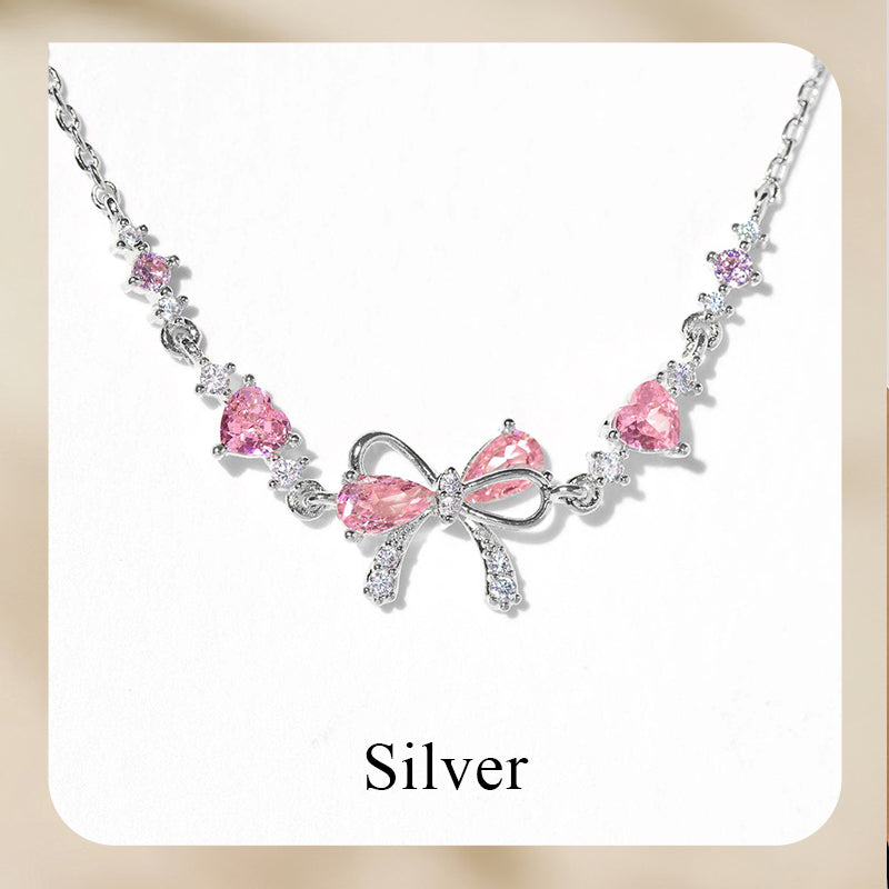 Women’s Delicate Pink Bow Bracelet