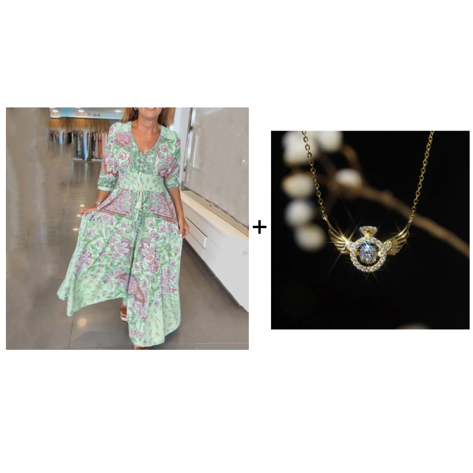 🌸 2026 Spring-Summer Trending | Elegant Floral Maxi Dress | Flow & Feminine Silhouette 💃【-50%】
