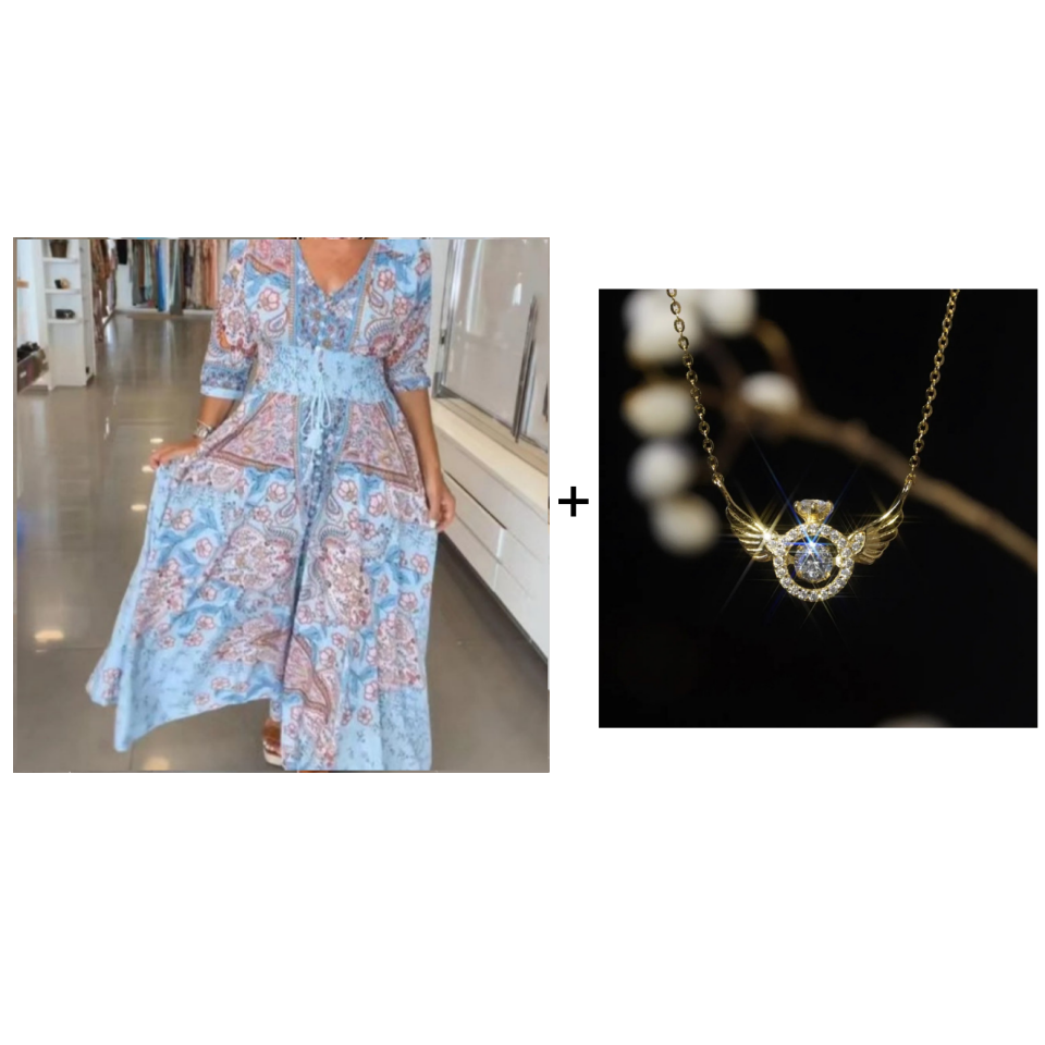 🌸 2026 Spring-Summer Trending | Elegant Floral Maxi Dress | Flow & Feminine Silhouette 💃【-50%】