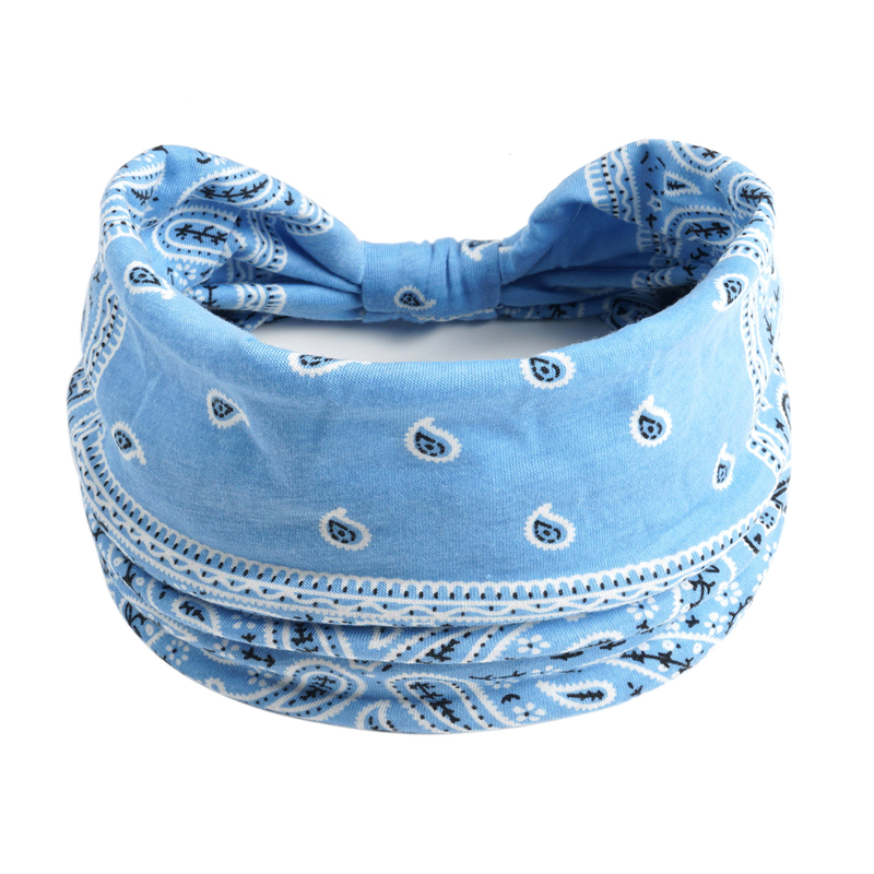 Women's Printed Elastic Wide Sports Headband