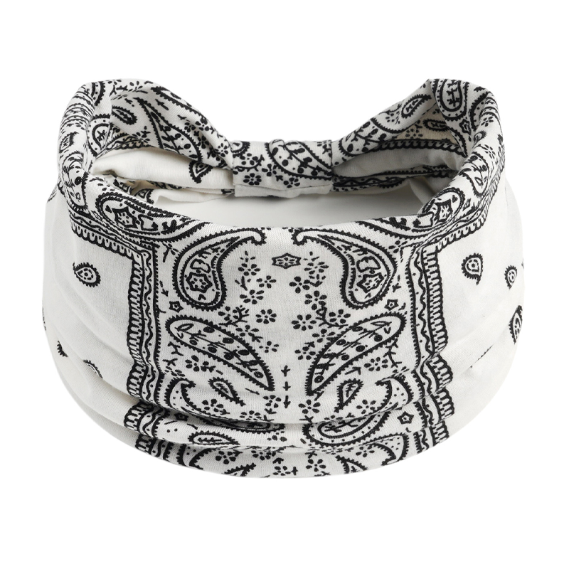 Women's Printed Elastic Wide Sports Headband