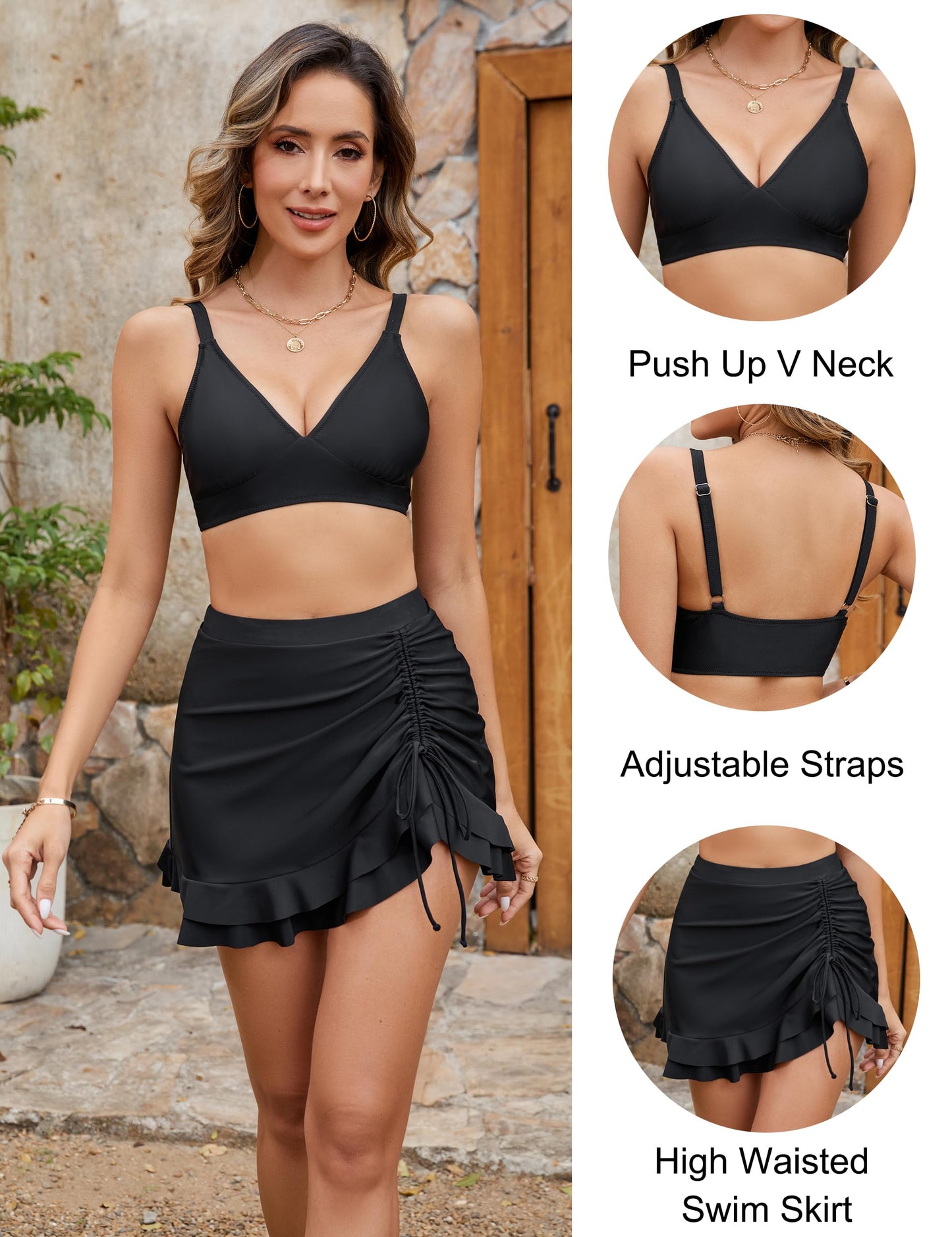 🏝️2025 Summer Hot Sale 50% OFF🌊Gingham High Waisted Tummy Control Bikini Sets👙