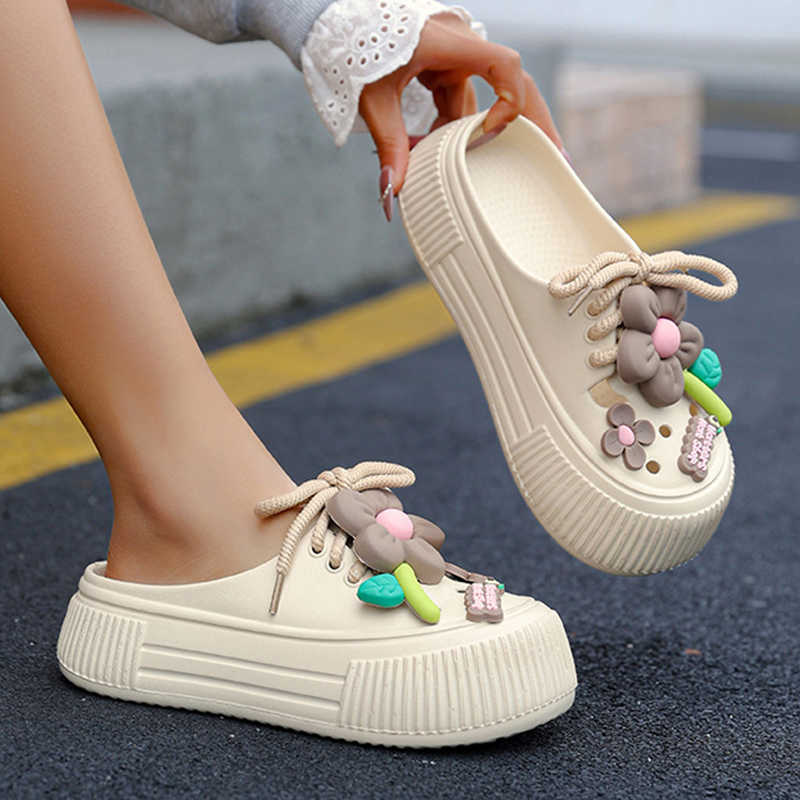 💖2025 HOT SALE 50% OFF🌈Women’s Breathable Slippers with Flower Decoration🌴