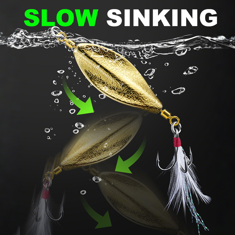 360° Rotation Fishing Lure with Sharp Feather Hook