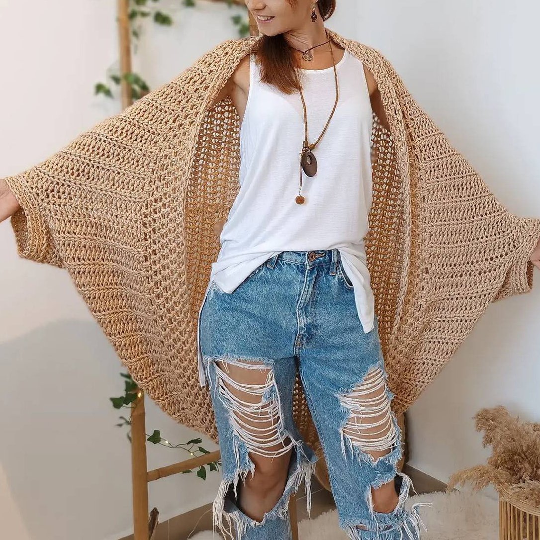 🍂Autumn Sale - 50% Off!💕🧶Women's Knitted Cocoon Shawl🧣