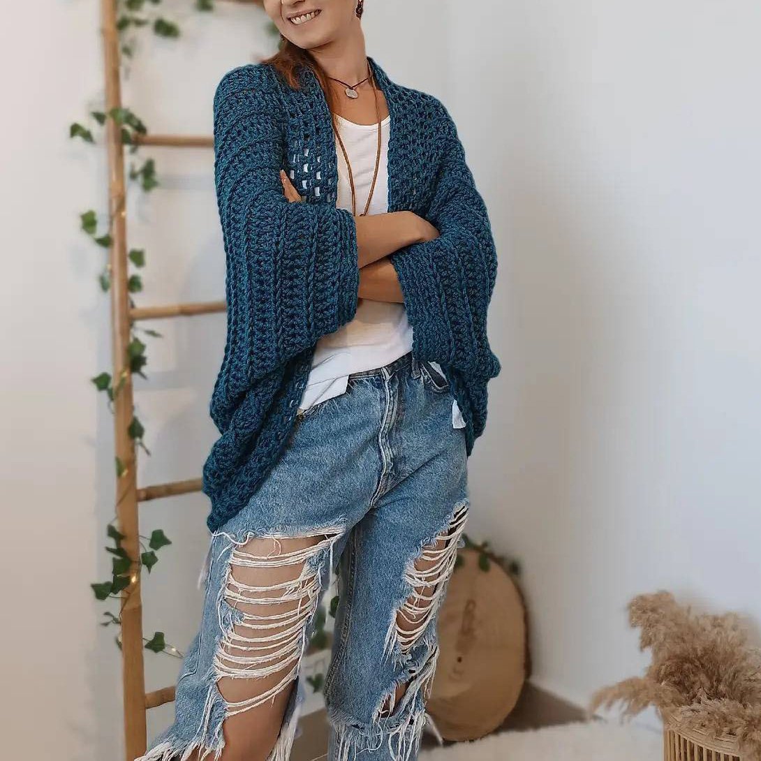 🍂Autumn Sale - 50% Off!💕🧶Women's Knitted Cocoon Shawl🧣