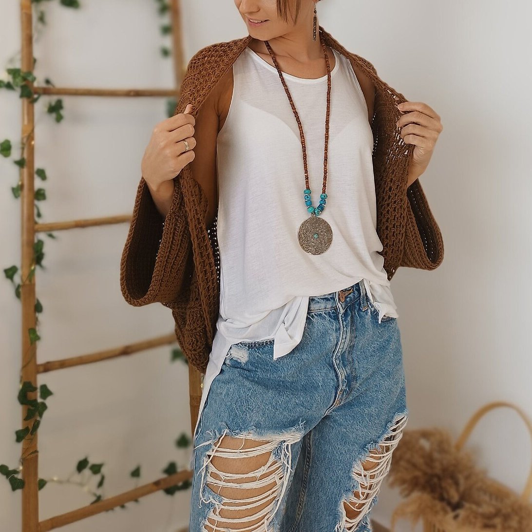 🍂Autumn Sale - 50% Off!💕🧶Women's Knitted Cocoon Shawl🧣
