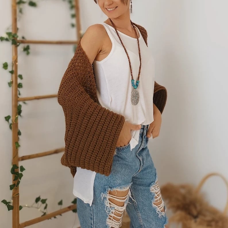 🍂Autumn Sale - 50% Off!💕🧶Women's Knitted Cocoon Shawl🧣