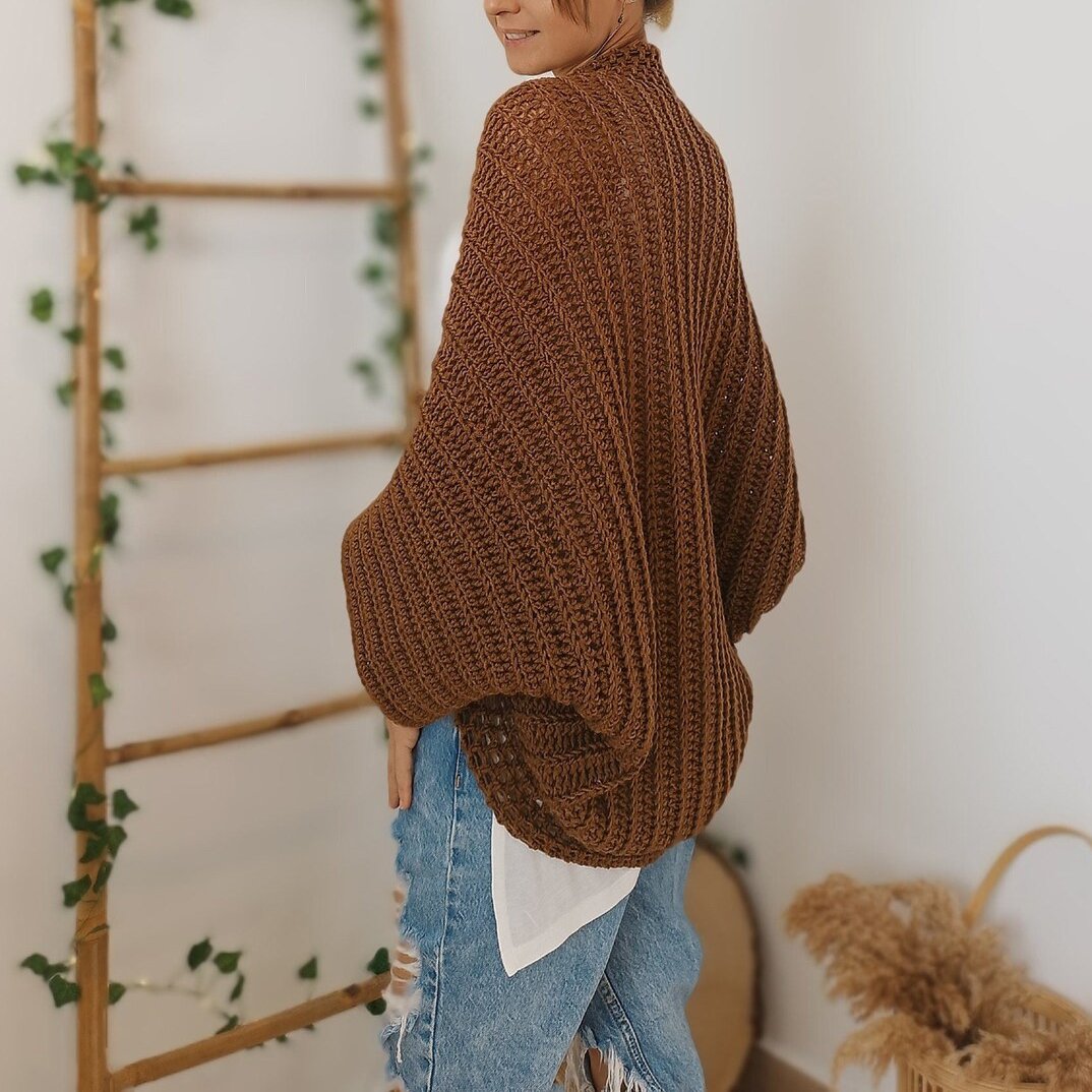 🍂Autumn Sale - 50% Off!💕🧶Women's Knitted Cocoon Shawl🧣