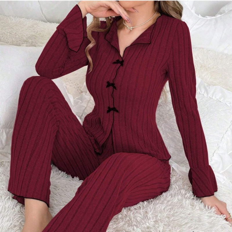 🔥Hot Sale Now! Ribbed Knit Pajamas 💥Direct 50% Off, This Deal is Epic!