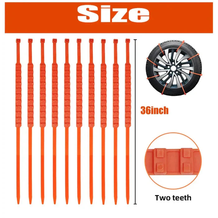 🔥2025 Winter Hot Sale🔥Universal Reusable Anti-skid Nylon Tire Chains