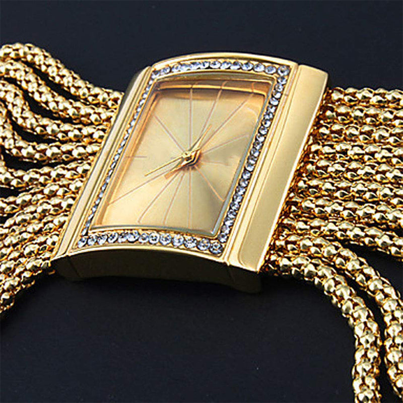 🖤Hot Sale:50% OFF🖤Ladies Rhinestone Quartz Square Watch