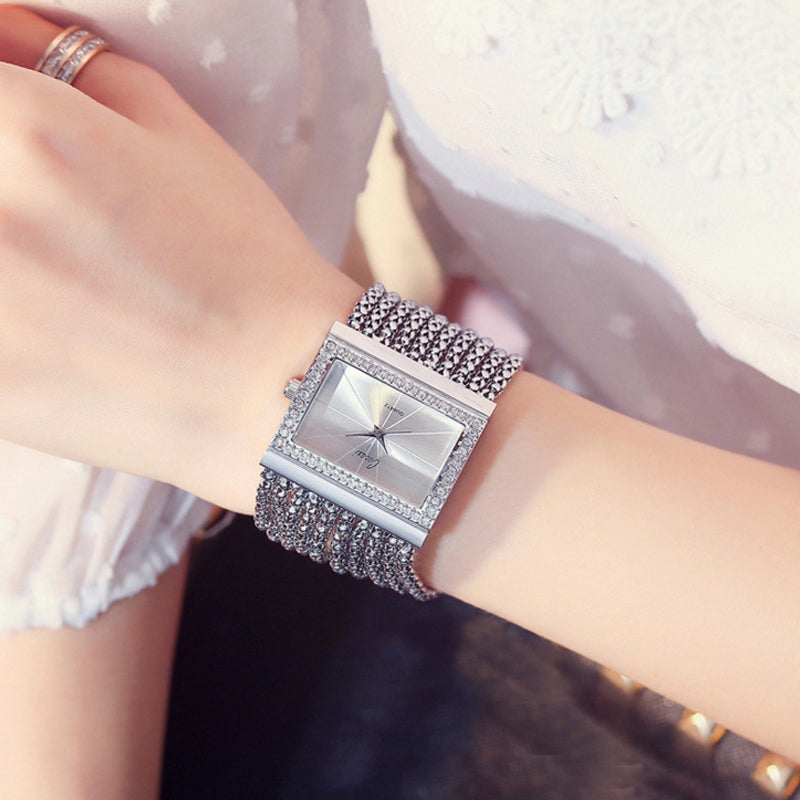 🖤Hot Sale:50% OFF🖤Ladies Rhinestone Quartz Square Watch