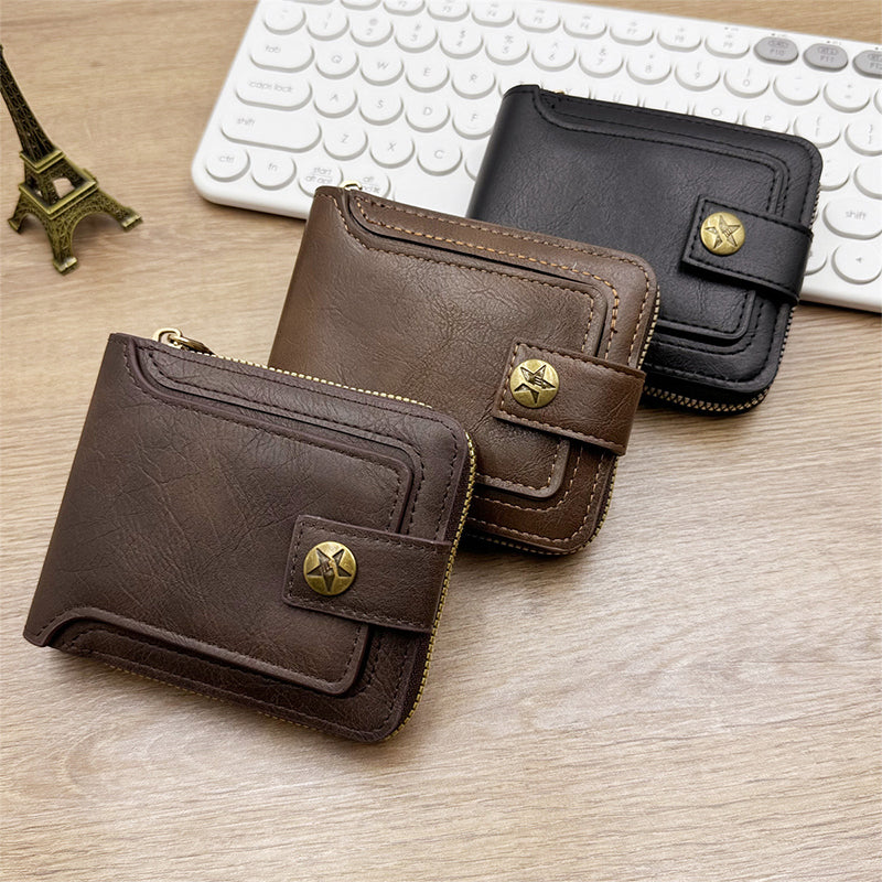 🎁New Year Special Offer🎁 Men's Vintage Style Zipper Wallet