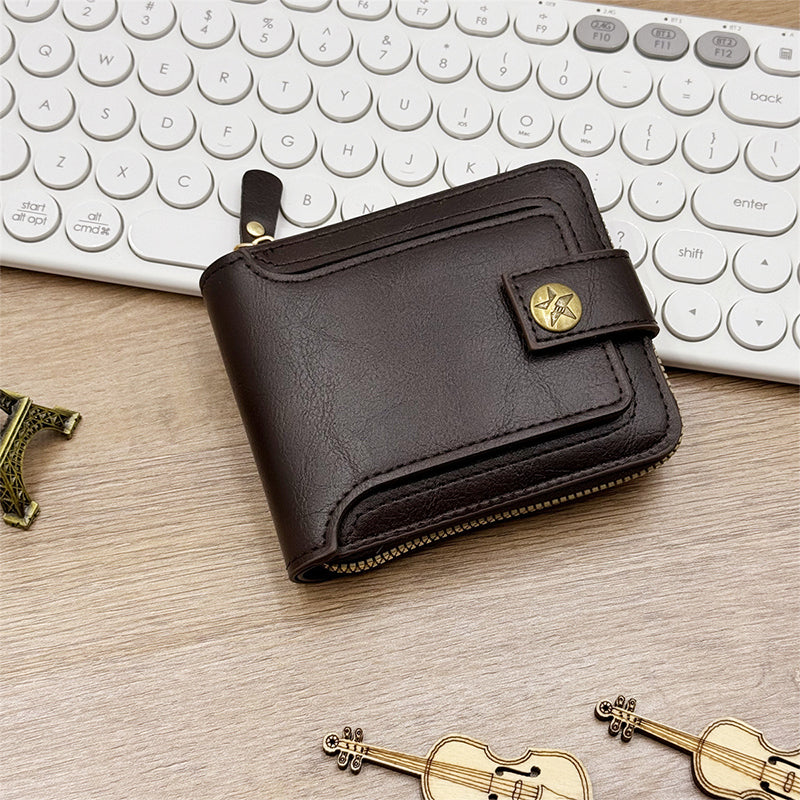 🎁New Year Special Offer🎁 Men's Vintage Style Zipper Wallet