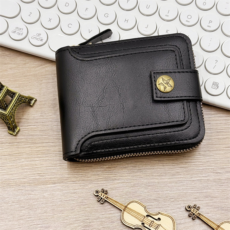 🎁New Year Special Offer🎁 Men's Vintage Style Zipper Wallet
